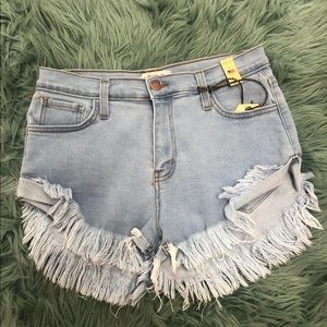 Fringe Jean Shorts - new with tags!